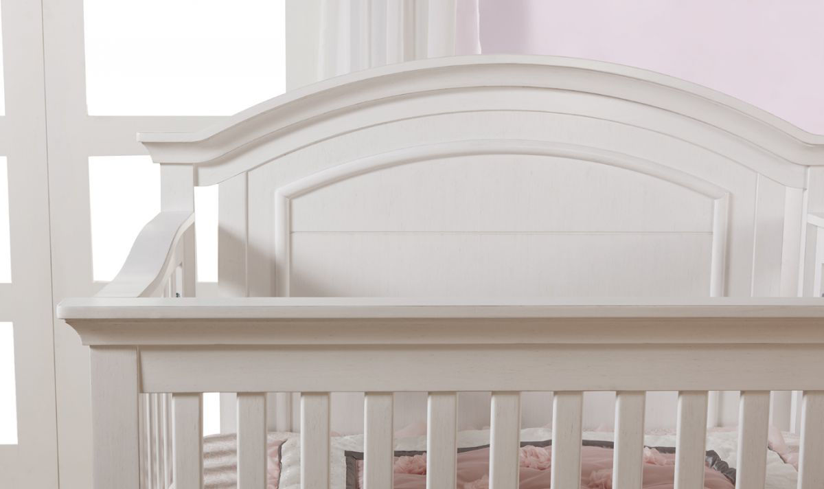Como Arch Top Forever Crib Vintage White by Pali Furniture