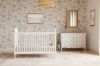 Picture of Liberty 3-in-1 Convertible Spindle Crib with Toddler Bed Conversion Kit - Warm White Finish | Namesake Home