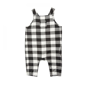 Picture of Angel Dear Buffalo Check Pocket Coveralls Black