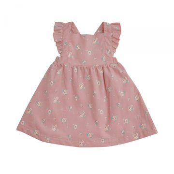 Picture of Angel Dear Mini Rose Corduroy Pinafore Dress Pink