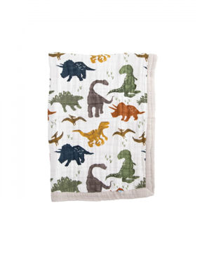 Picture of Cotton Muslin Baby Blanket - Dino Friends by Little Unicorn