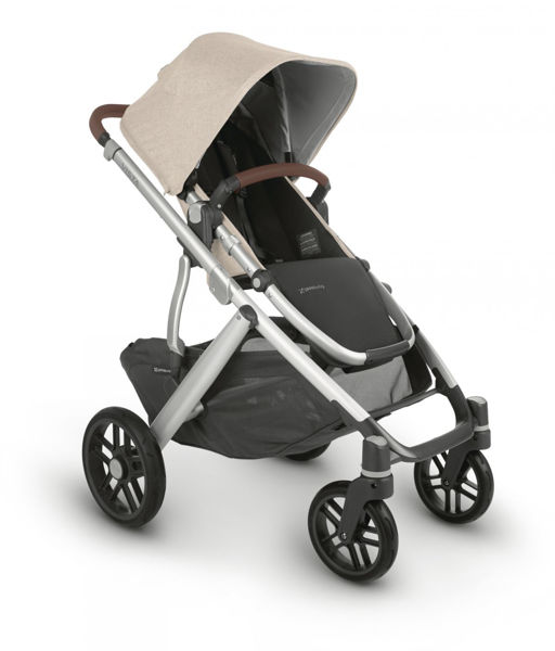 Picture of VISTA V2 Stroller - DECLAN (oat melange/silver frame/chestnut leather)  - by Uppa Baby