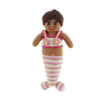 Picture of Mermaid Rattle Pink - Free Trade 100% Cotton - by Pebble