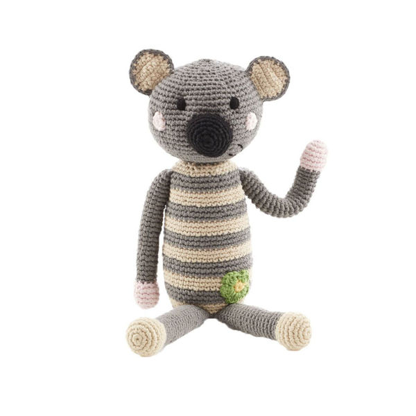 Picture of Koala Bear Rattle - Free Trade 100% Cotton - by Pebble