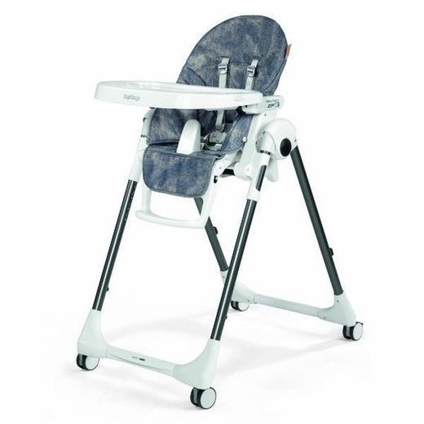 Picture of Primo Pappa Zero High Chair - Denim Leather - Peg Perego