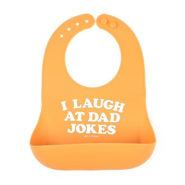 Picture of I Laugh at Dad Jokes Wonder Bib | Bella Tunno