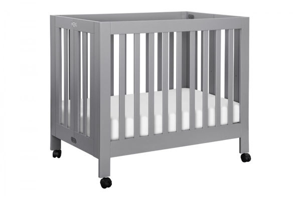 Picture of Origami Mini Folding Crib - Gray - By Babyletto