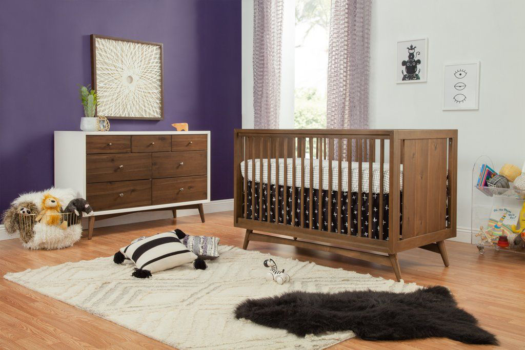 Walnut crib and deals dresser