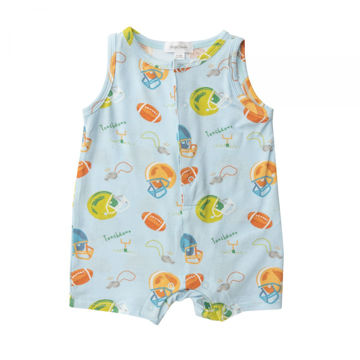 Picture of Angel Dear Blue Football Bamboo Shortie Romper