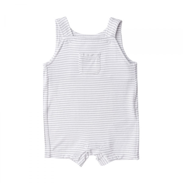 Picture of Angel Dear Love Ewe Gray Stripe Bamboo Overall Shortie