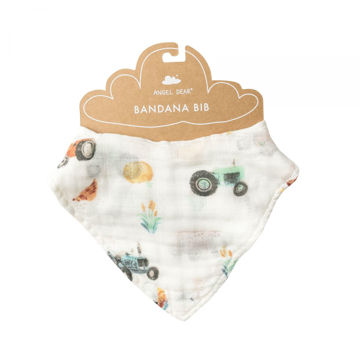 Grey Crayon Muslin Bandana Bib