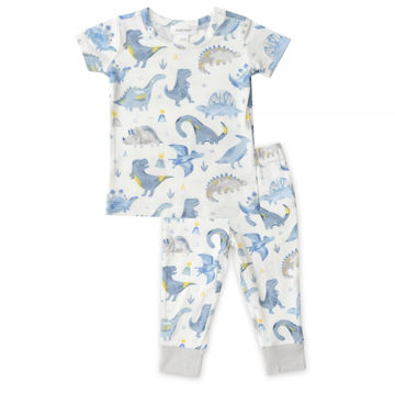 Picture of Angel Dear Blue Crayon Dino Short Sleeve Loungewear