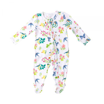 Picture of Angel Dear Garden Birds Ruffle 2 Way Zipper Footie