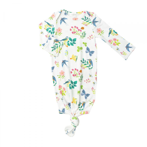 Picture of Garden Birds Knotted Gown - Newborn to 3 Months
