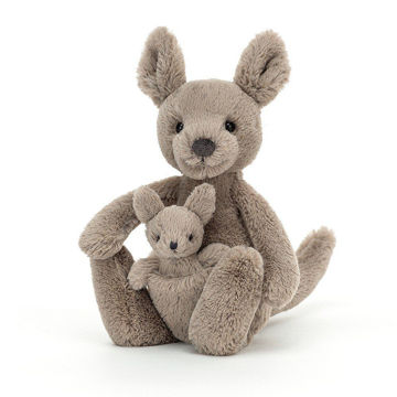 Picture of Kara Kangaroo  W/ Joey - Small 8" x 4" - Beautifully Scrumptious by Jellycat