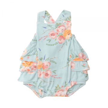 Picture of Angel Dear Peonies Ruffle Bubble Sunsuit