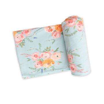 Picture of Peonies Bamboo Swaddle Blanket 45" X 45"