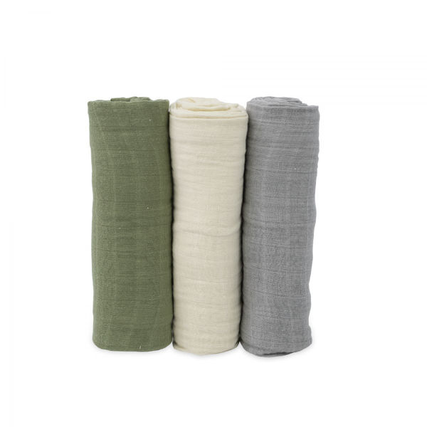 Picture of Cotton Muslin Swaddle 3 Pack - Fern by Little Unicorn