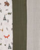 Picture of Cotton Muslin Swaddle 3 Pack Forest Friends 2 by Little Unicorn