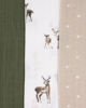 Picture of Cotton Muslin Swaddle 3 Pack Oh Deer 2 by Little Unicorn