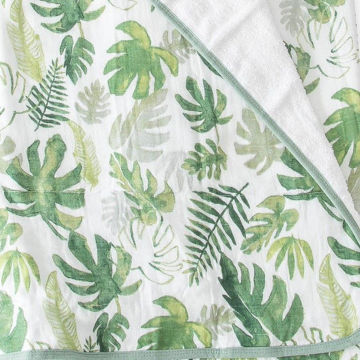 Picture of Cotton Hooded Towel Big Kid - Tropical Leaf by Little Unicorn