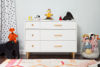 Picture of Lolly 6 Drawer Double Dresser - White & Natural - By Babyletto