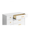 Picture of Lolly 6 Drawer Double Dresser - White & Natural - By Babyletto