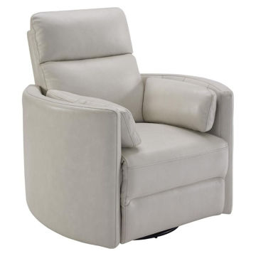 Picture of Raggio Power Swivel Recliner - Florence Ivory Leather | by PL Heritage Furniture 