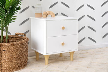 Picture of Lolly 2 Drawer Nightstand with USB Port - By Babyletto