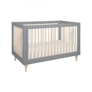 Picture of Lolly 3-in-1 Crib - Grey and Washed Natural - By Babyletto