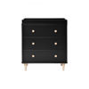 Picture of Lolly 3-Drawer Changer Dresser with Removable Changer Tray - Black and Washed Natural - By Babyletto