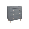 Picture of Lolly 3-Drawer Changer Dresser with Removable Changer Tray - Grey and Washed Natural - By Babyletto