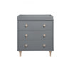 Picture of Lolly 3-Drawer Changer Dresser with Removable Changer Tray - Grey and Washed Natural - By Babyletto