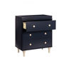 Picture of Lolly 3-Drawer Changer Dresser with Removable Changer Tray - Navy and Washed Natural - By Babyletto