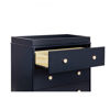 Picture of Lolly 3-Drawer Changer Dresser with Removable Changer Tray - Navy and Washed Natural - By Babyletto