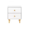 Picture of Lolly Nightstand with USB Port in White and Naturaal - By Babyletto