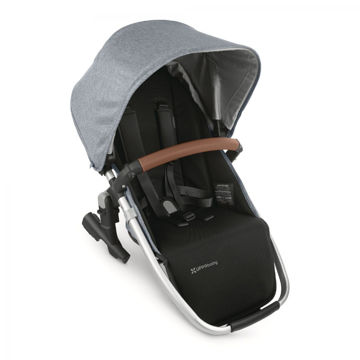 Picture of RumbleSeat for Vista Stroller V2 - GREGORY (blue melange/silver/saddle brown leather) - by Uppa Baby