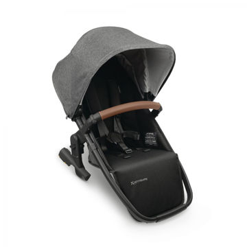 Picture of RumbleSeat for Vista Stroller V2 - Greyson (charcoal melange/carbon/saddle brown leather) - by Uppa Baby