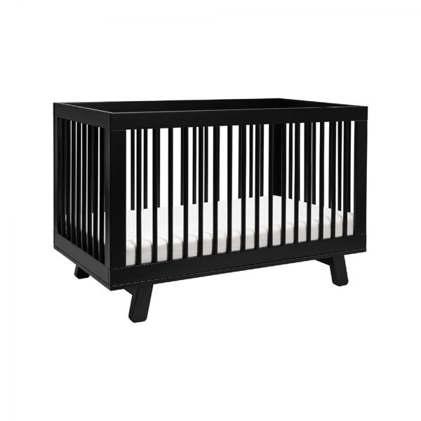 Picture of Hudson 3-in-1 Convertible Crib Black with Toddler Bed Conversion Kit- By Babyletto