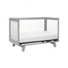 Picture of Hudson 3-in-1 Convertible Crib Grey and White with Toddler Bed Conversion Kit- By Babyletto