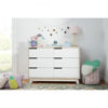 Picture of Hudson 6-Drawer Washed Natural and White Double Dresser - by BabyLetto