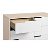 Picture of Hudson 6-Drawer Washed Natural and White Double Dresser - by BabyLetto