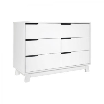 Picture of Hudson 6-Drawer Solid White Double Dresser - by BabyLetto