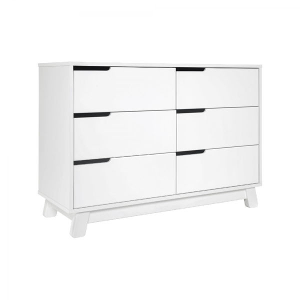 Picture of Hudson 6-Drawer Solid White Double Dresser - by BabyLetto