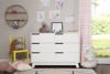 Picture of Hudson 6-Drawer Solid White Double Dresser - by BabyLetto