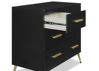 Picture of 4 Drawer Dresser with Changer - Black finish with  Melted Bronze Feet - by Delta