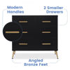 Picture of 4 Drawer Dresser with Changer - Black finish with  Melted Bronze Feet - by Delta