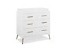 Picture of 4 Drawer Dresser with Changer - Bianca White finish with  Melted Bronze Feet - by Delta