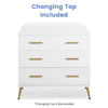 Picture of 4 Drawer Dresser with Changer - Bianca White finish with  Melted Bronze Feet - by Delta