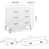 Picture of 4 Drawer Dresser with Changer - Bianca White finish with  Melted Bronze Feet - by Delta